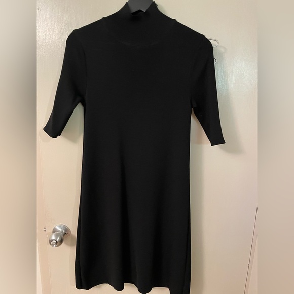 Zara knit Black turtleneck dress - Picture 1 of 4
